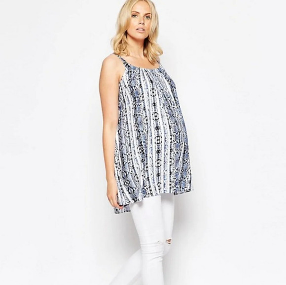 ASOS Isabella Oliver Silvi Maternity Tank Top Blouse Size Women's 8 - Picture 1 of 11